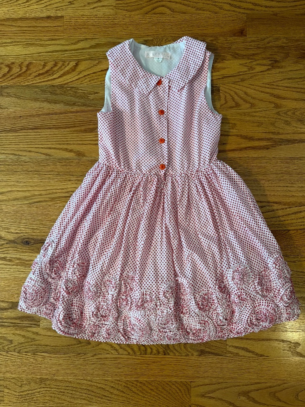 Biscotti Red Polka Dot Dress Sz 8 Girls